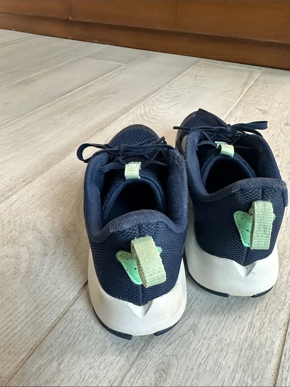 New Balance Navy with Light Blue and Green Kids Sneakers